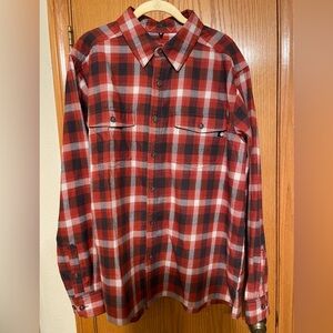 Marmot Men's Brick Red and Black Flannel Shirt